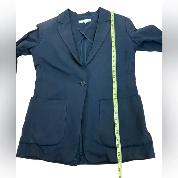 Apiece Apart Black Cotton Viscose One Button Blazer size 6 - Picture 12 of 12